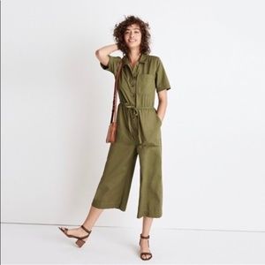 Madewell Wide Leg Utility Jumpsuit / Desert Olive